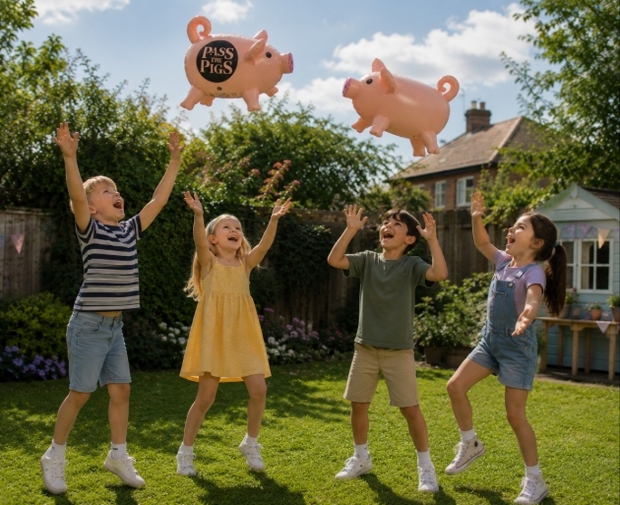 GIANT PASS THE PIGS IS THE ULTIMATE SUMMER GAME FOR BEACHES, PICNICS AND GARDEN FUN